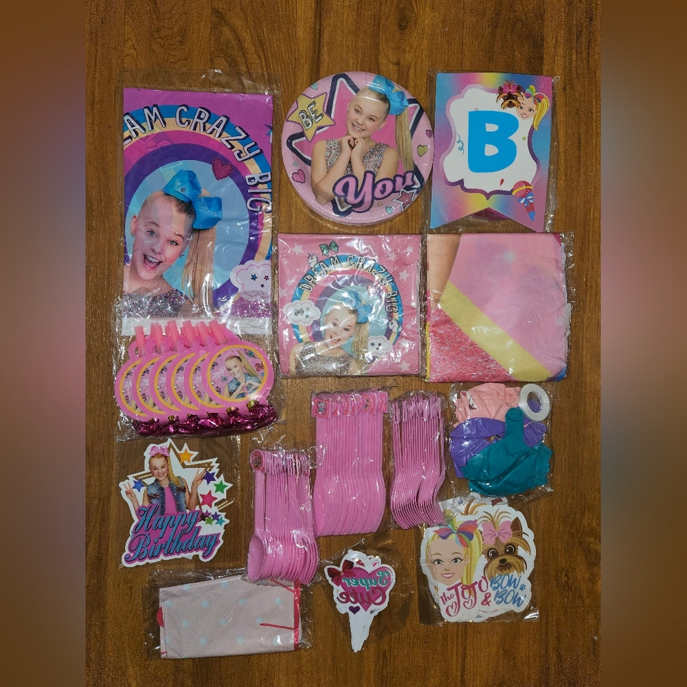 JoJo Siwa Party Supplies - Pink and Blue